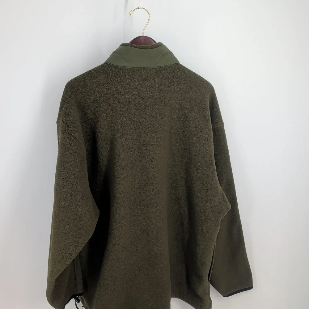 Vintage 90 Adidas Relaxed Fit Fleece 1/4 Zip Sweatshirt Earth Tone Green Size XL